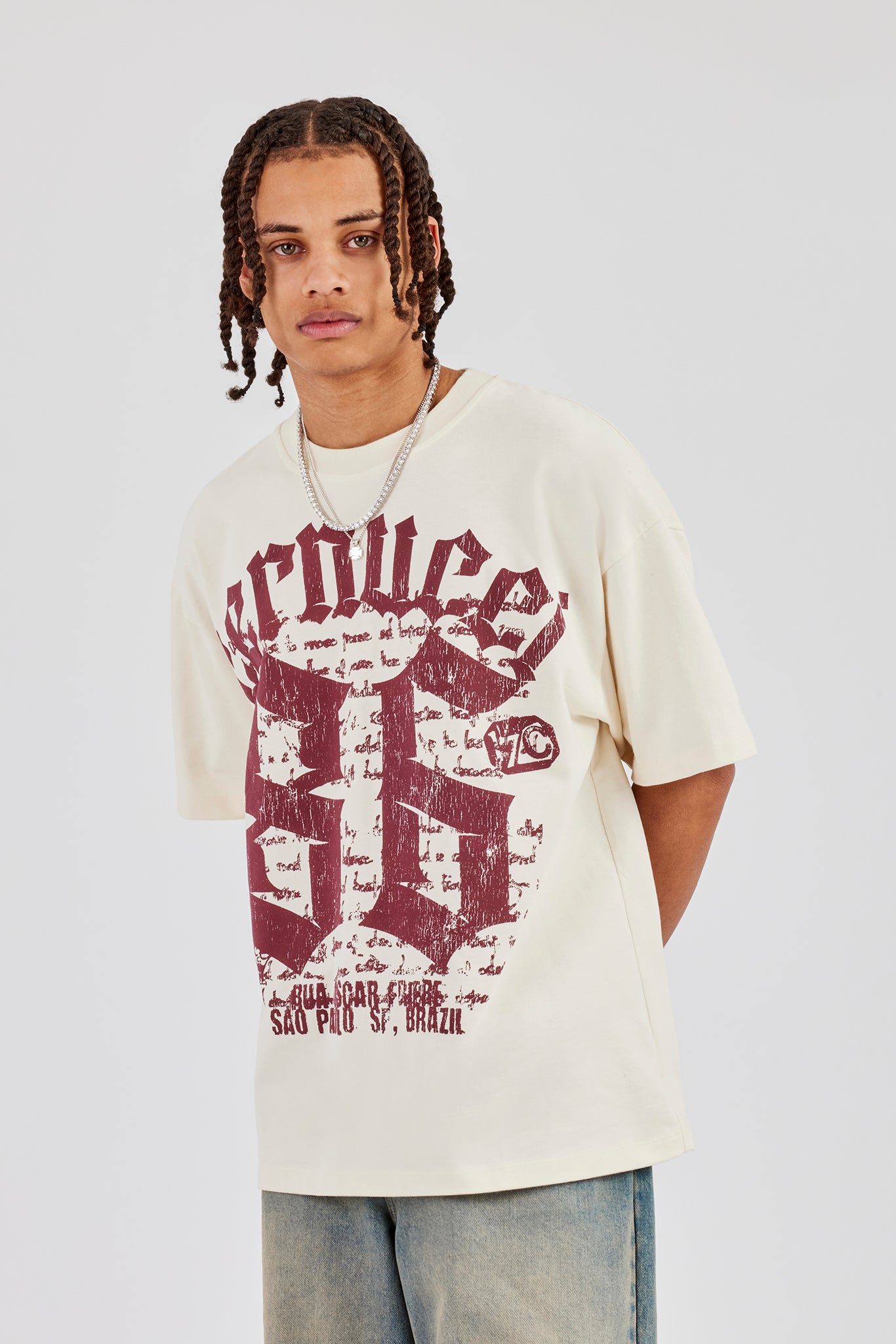 Oversized Printed T-Shirt - Ecru